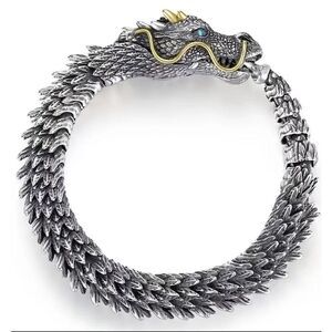 Retro Dragon Head Bracelet, Men's Domineering And Trendy Jewelry,